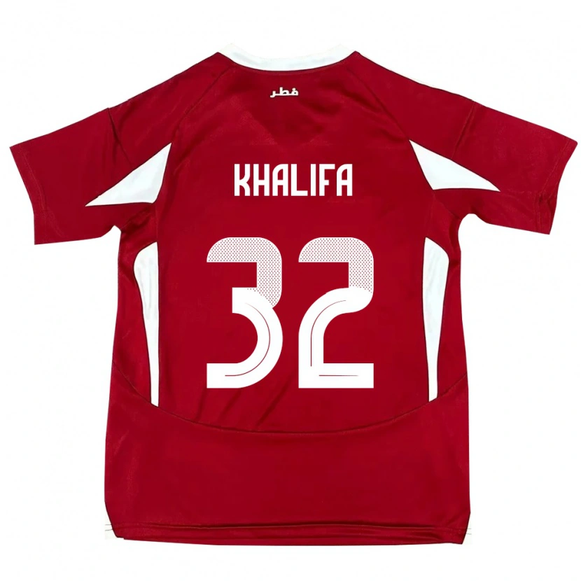 Danxen Pánské Katar Duana Khalifa #32 Červený Domů Hráčské Dresy 24-26 Dres