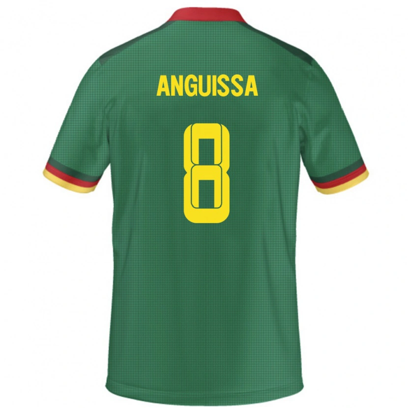 Danxen Pánské Kamerun Frank Anguissa #8 Zelený Domů Hráčské Dresy 24-26 Dres