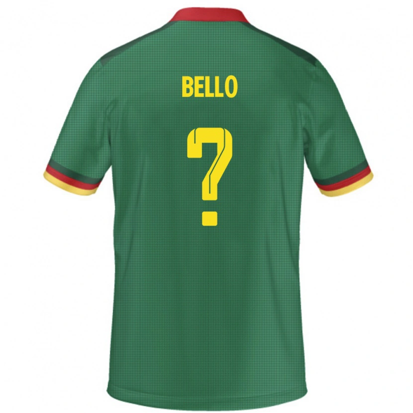 Danxen Pánské Kamerun Karim Bello #0 Zelený Domů Hráčské Dresy 24-26 Dres