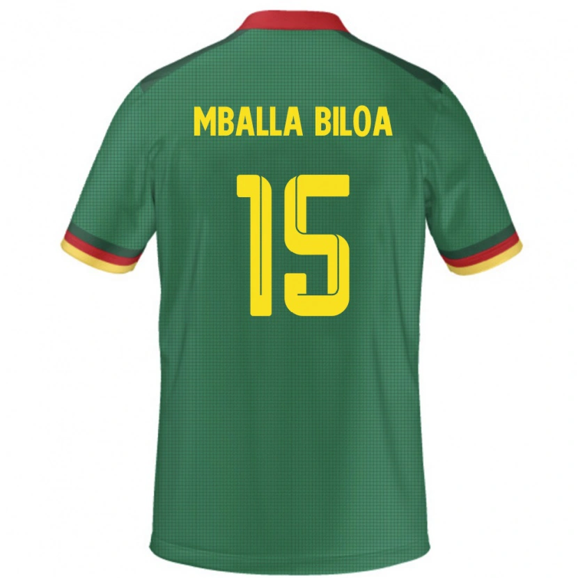Danxen Pánské Kamerun Jules Victor Mballa Biloa #15 Zelený Domů Hráčské Dresy 24-26 Dres