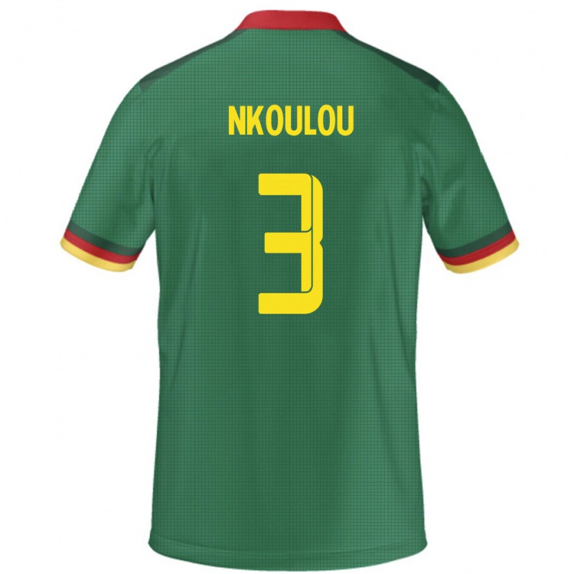 Danxen Pánské Kamerun Nicolas Nkoulou #3 Zelený Domů Hráčské Dresy 24-26 Dres