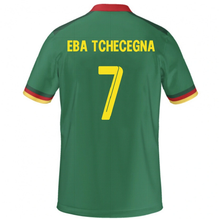 Danxen Pánské Kamerun Arnold Eba Tchecegna #7 Zelený Domů Hráčské Dresy 24-26 Dres