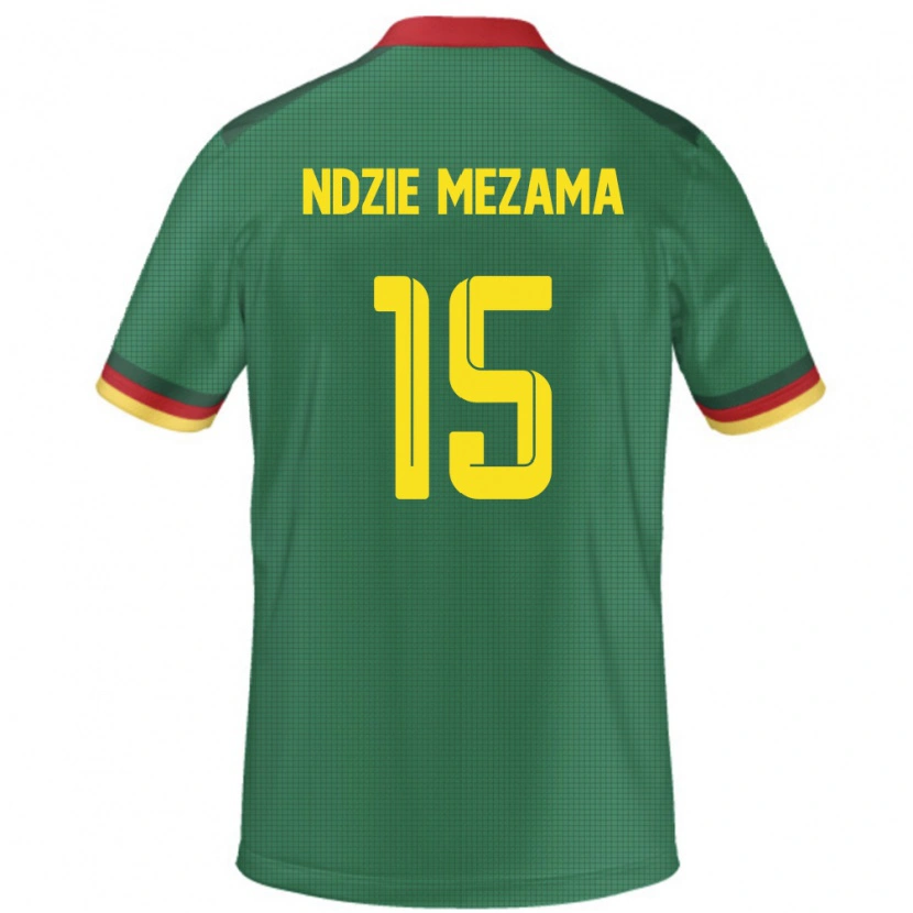 Danxen Pánské Kamerun Fabrice Ndzie Mezama #15 Zelený Domů Hráčské Dresy 24-26 Dres