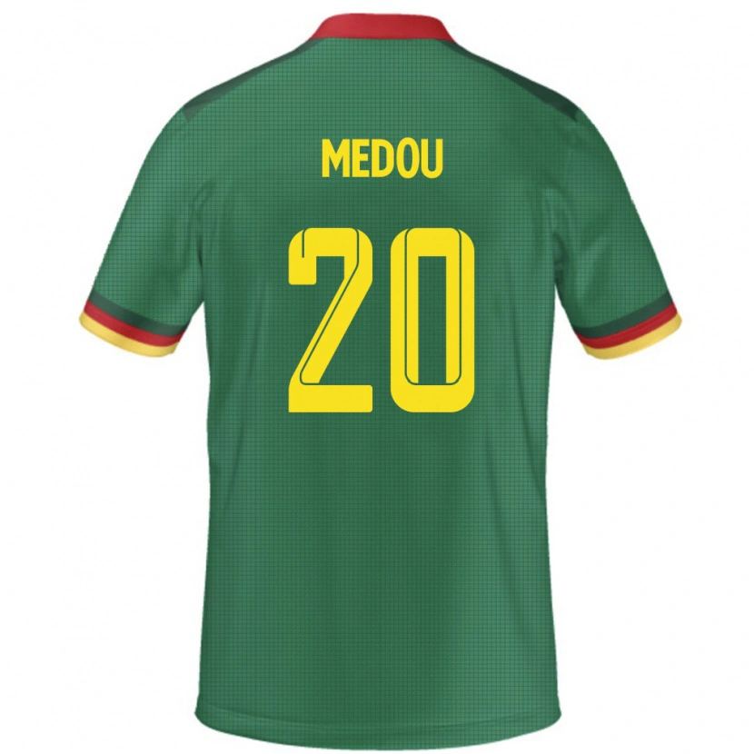 Danxen Pánské Kamerun Marc Medou #20 Zelený Domů Hráčské Dresy 24-26 Dres