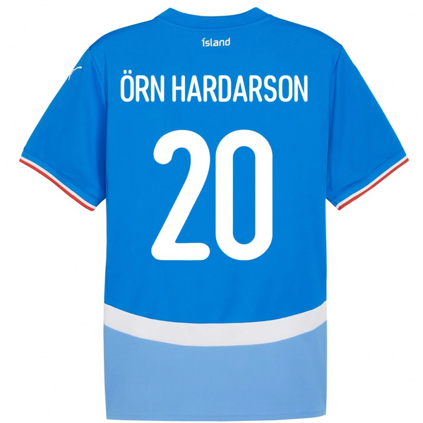 Danxen Pánské Island Sesar Örn Hardarson #20 Modrý Domů Hráčské Dresy 24-26 Dres