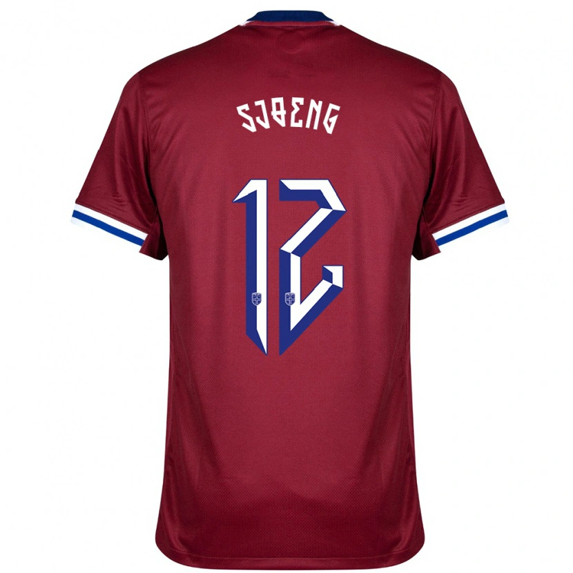 Danxen Pánské Norsko Magnus Sjøeng #12 Červená Modrá Bílá Domů Hráčské Dresy 24-26 Dres