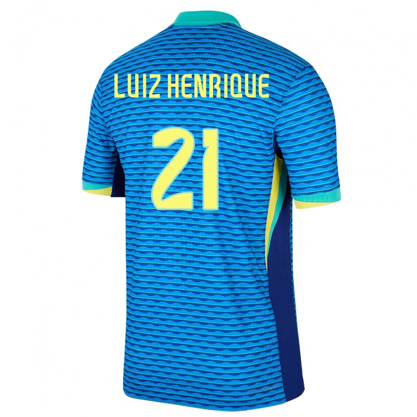 Danxen Pánské Brazílie Luiz Henrique #21 Modrý Daleko Hráčské Dresy 24-26 Dres