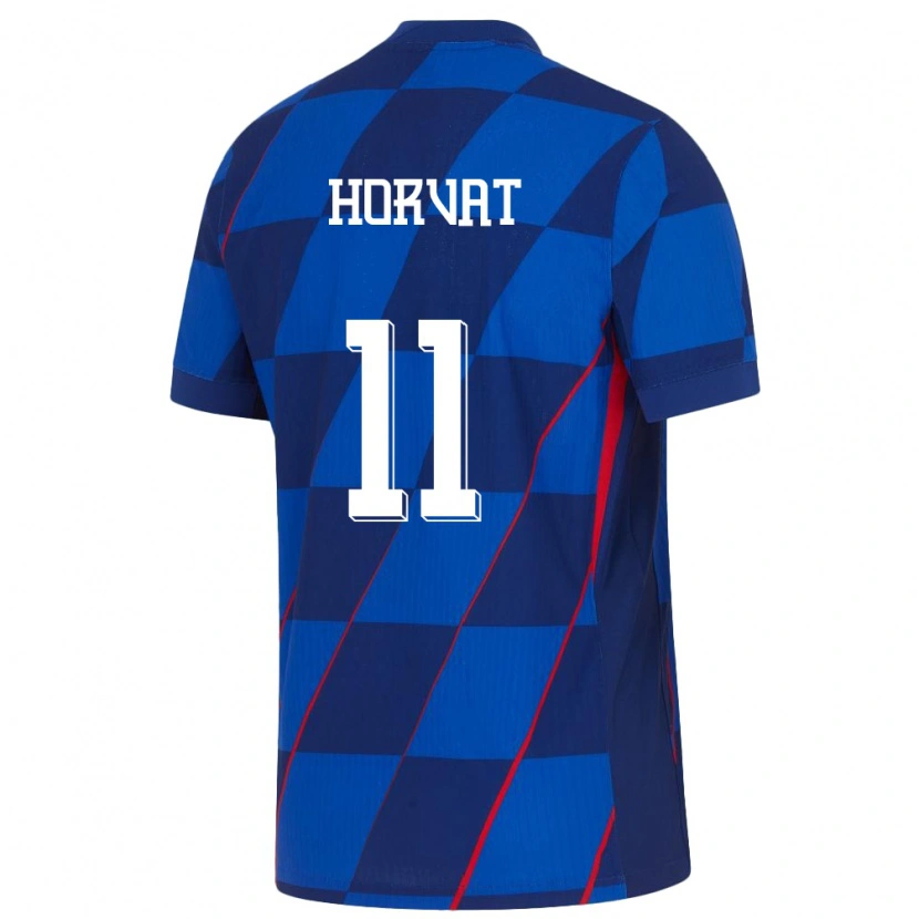 Danxen Pánské Chorvatsko Patrik Horvat #11 Modrý Daleko Hráčské Dresy 24-26 Dres