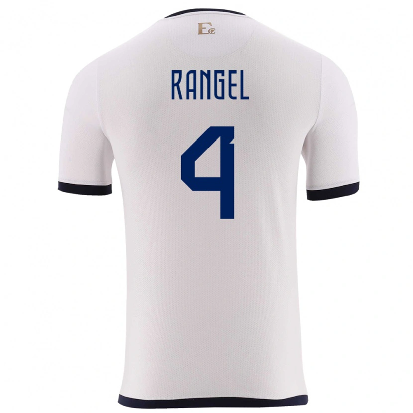 Danxen Pánské Ekvádor Álex Rangel #4 Bílý Daleko Hráčské Dresy 24-26 Dres
