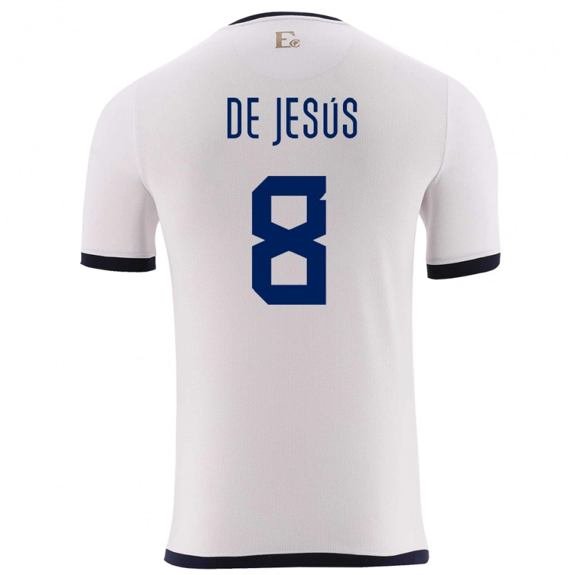 Danxen Pánské Ekvádor Geremy De Jesús #8 Bílý Daleko Hráčské Dresy 24-26 Dres