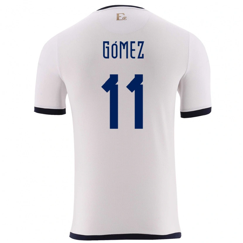 Danxen Pánské Ekvádor Jandry Gómez #11 Bílý Daleko Hráčské Dresy 24-26 Dres