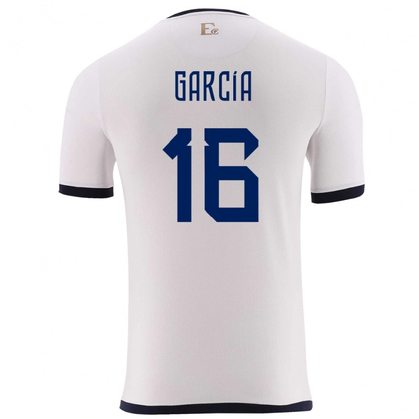 Danxen Pánské Ekvádor Yaxi García #16 Bílý Daleko Hráčské Dresy 24-26 Dres