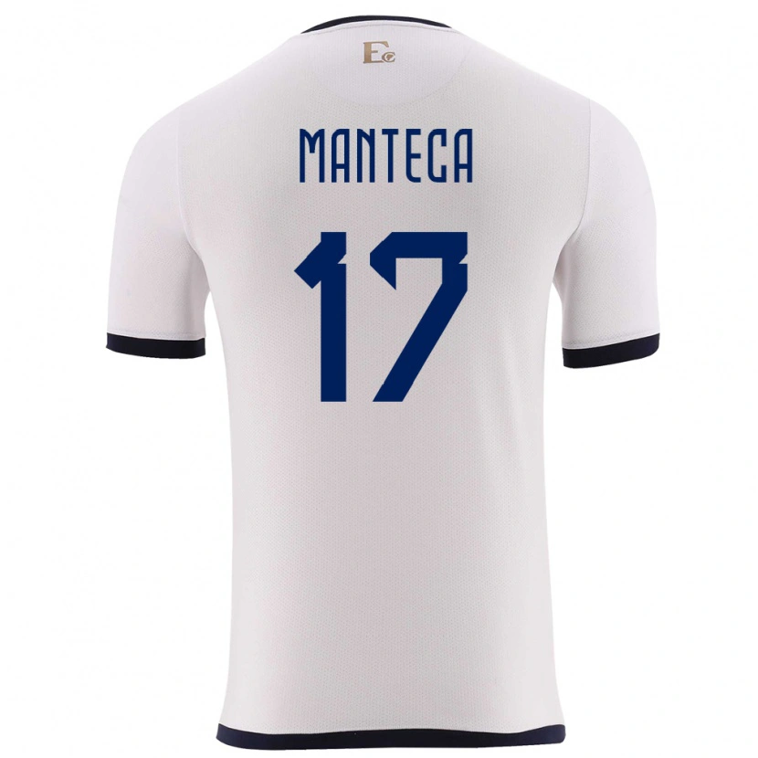 Danxen Pánské Ekvádor Demcy Manteca #17 Bílý Daleko Hráčské Dresy 24-26 Dres