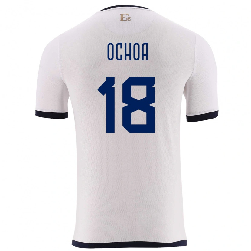 Danxen Pánské Ekvádor Youri Ochoa #18 Bílý Daleko Hráčské Dresy 24-26 Dres