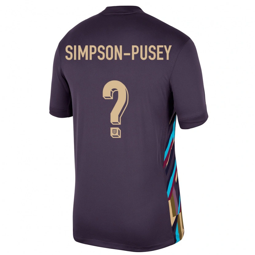 Danxen Pánské Anglie Jahmai Simpson-Pusey #0 Tmavá Rozinka Daleko Hráčské Dresy 24-26 Dres