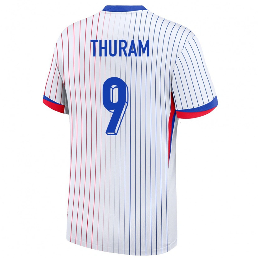 Danxen Pánské Francie Marcus Thuram #9 Bílý Daleko Hráčské Dresy 24-26 Dres