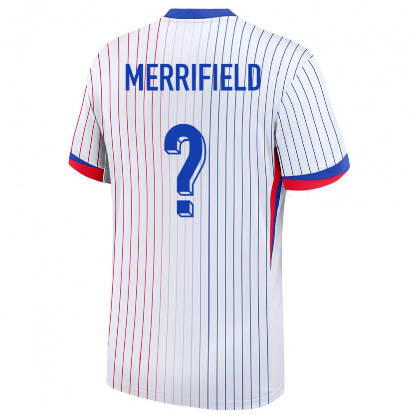 Danxen Pánské Francie Loan Merrifield #0 Bílý Daleko Hráčské Dresy 24-26 Dres