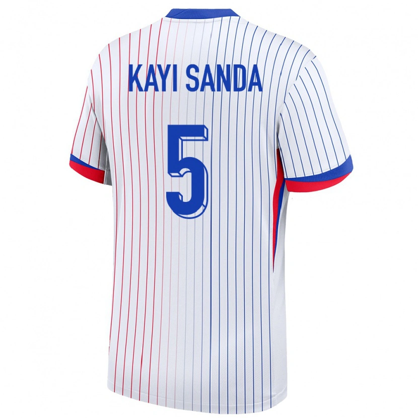 Danxen Pánské Francie Joachim Kayi Sanda #5 Bílý Daleko Hráčské Dresy 24-26 Dres