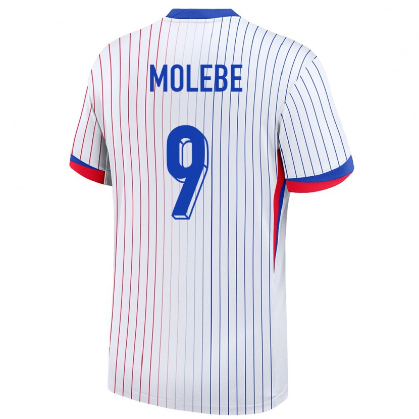 Danxen Pánské Francie Enzo Molebe #9 Bílý Daleko Hráčské Dresy 24-26 Dres