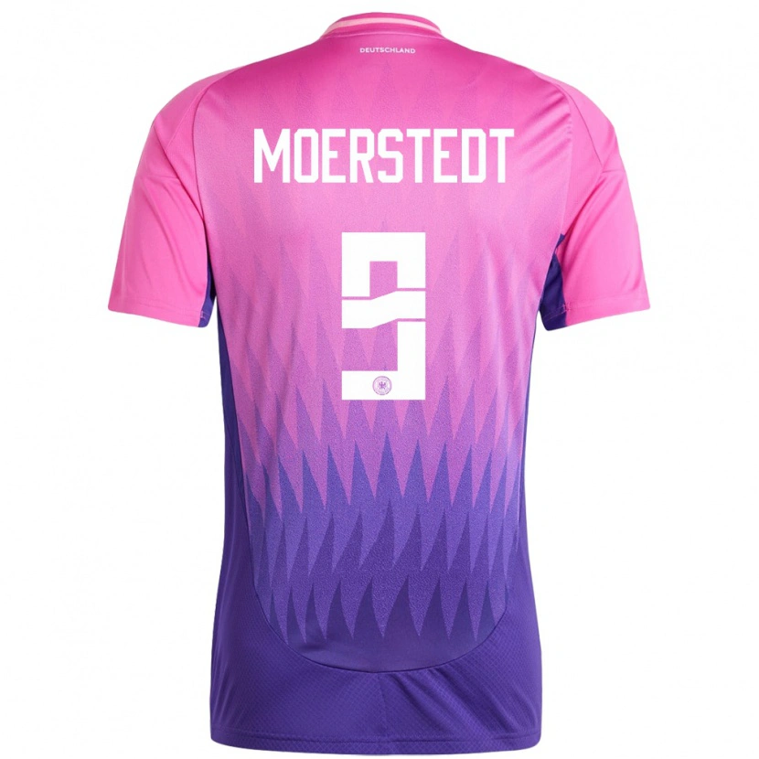 Danxen Pánské Německo Max Moerstedt #9 Růžově Fialová Daleko Hráčské Dresy 24-26 Dres