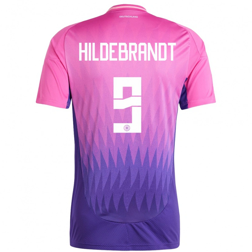 Danxen Pánské Německo Niklas Hildebrandt #9 Růžově Fialová Daleko Hráčské Dresy 24-26 Dres