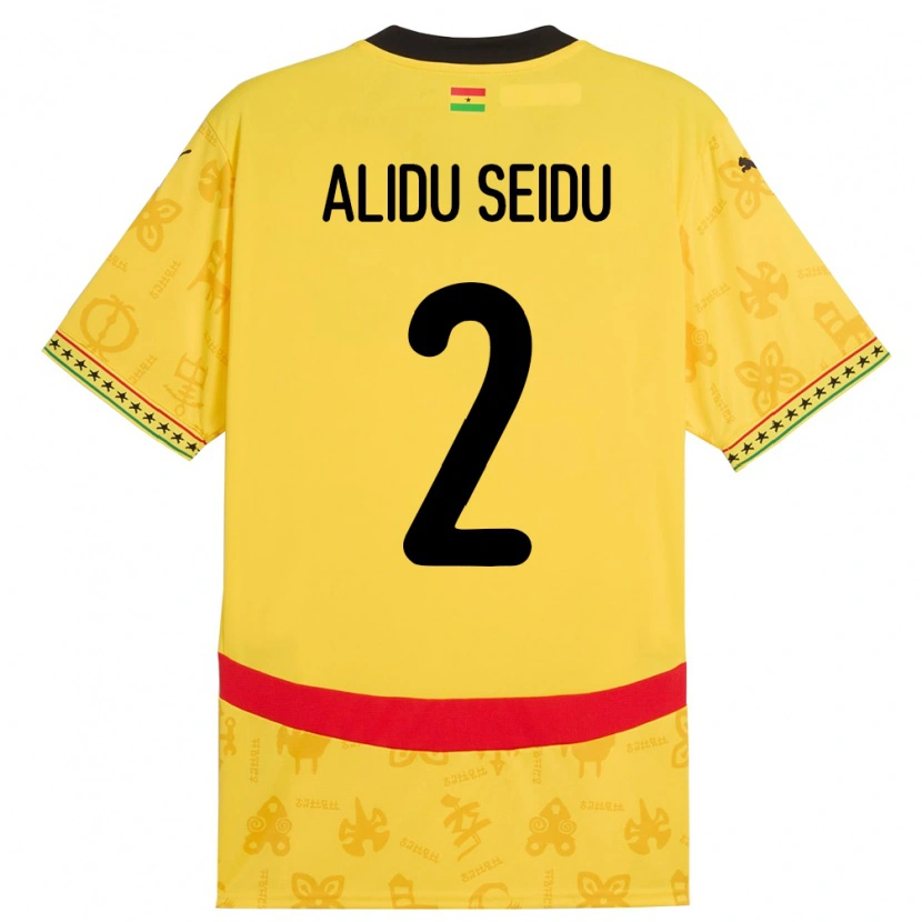 Danxen Pánské Ghana Alidu Seidu #2 Žluť Daleko Hráčské Dresy 24-26 Dres