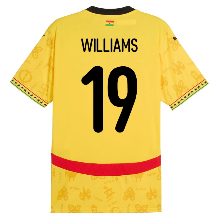 Danxen Pánské Ghana Iñaki Williams #19 Žluť Daleko Hráčské Dresy 24-26 Dres