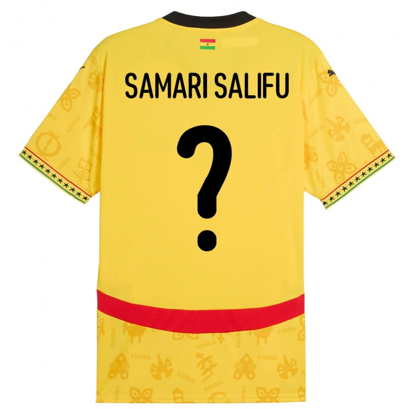 Danxen Pánské Ghana Abass Samari Salifu #0 Žluť Daleko Hráčské Dresy 24-26 Dres