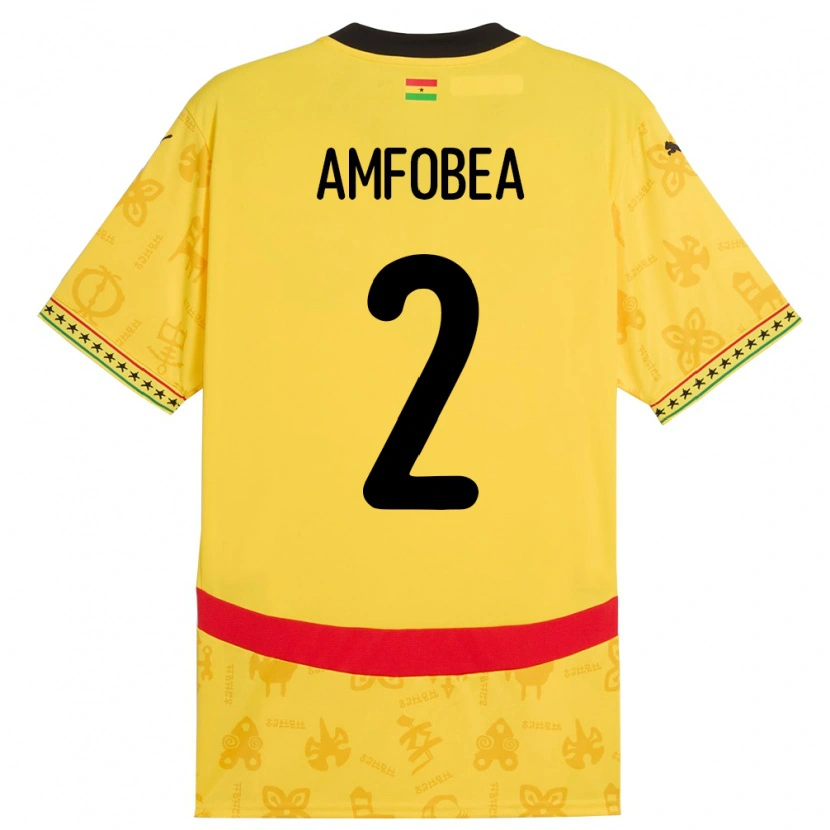 Danxen Pánské Ghana Gladys Amfobea #2 Žluť Daleko Hráčské Dresy 24-26 Dres