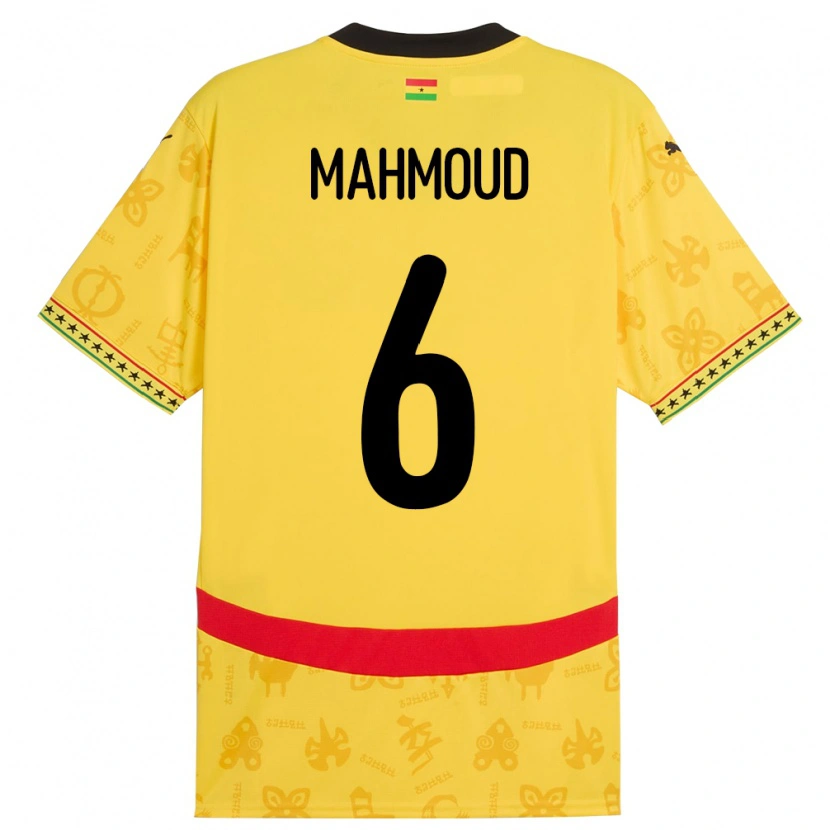 Danxen Pánské Ghana Mohaison Mahmoud #6 Žluť Daleko Hráčské Dresy 24-26 Dres