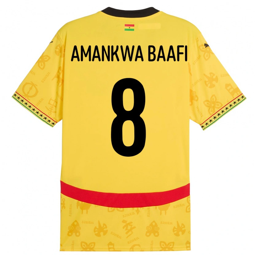 Danxen Pánské Ghana Yaw Amankwa Baafi #8 Žluť Daleko Hráčské Dresy 24-26 Dres