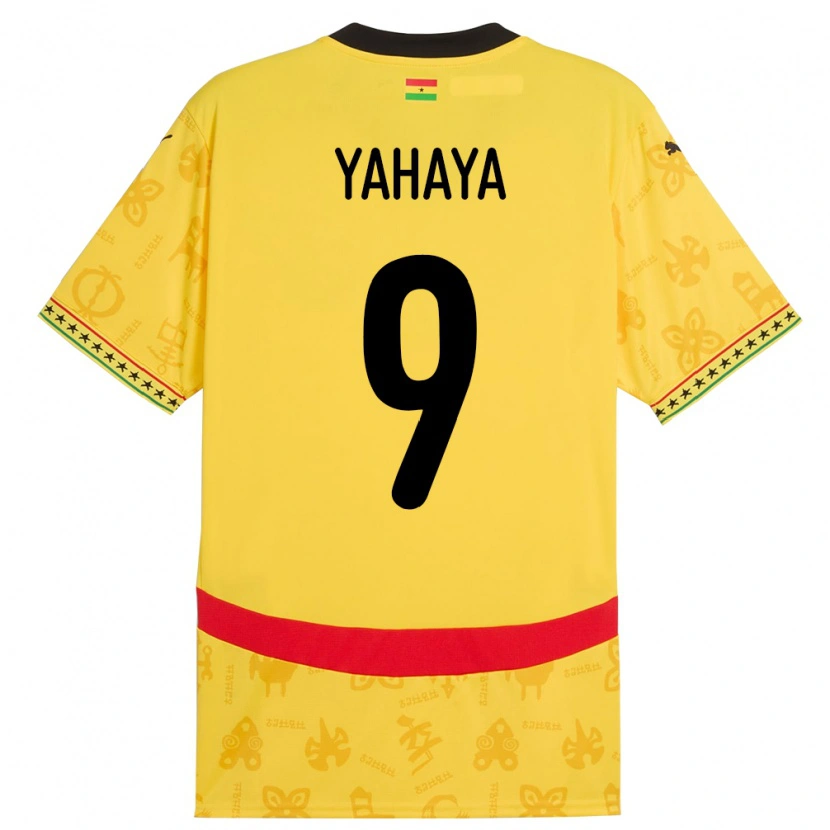 Danxen Pánské Ghana Mohammed Yahaya #9 Žluť Daleko Hráčské Dresy 24-26 Dres