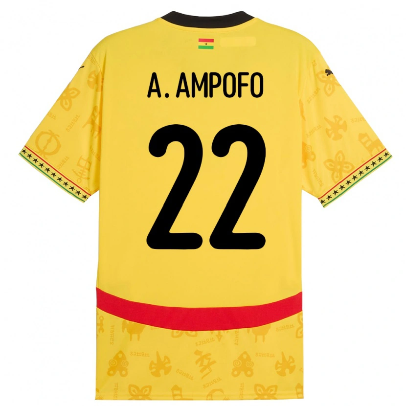 Danxen Pánské Ghana Eugene Amankwah Ampofo #22 Žluť Daleko Hráčské Dresy 24-26 Dres