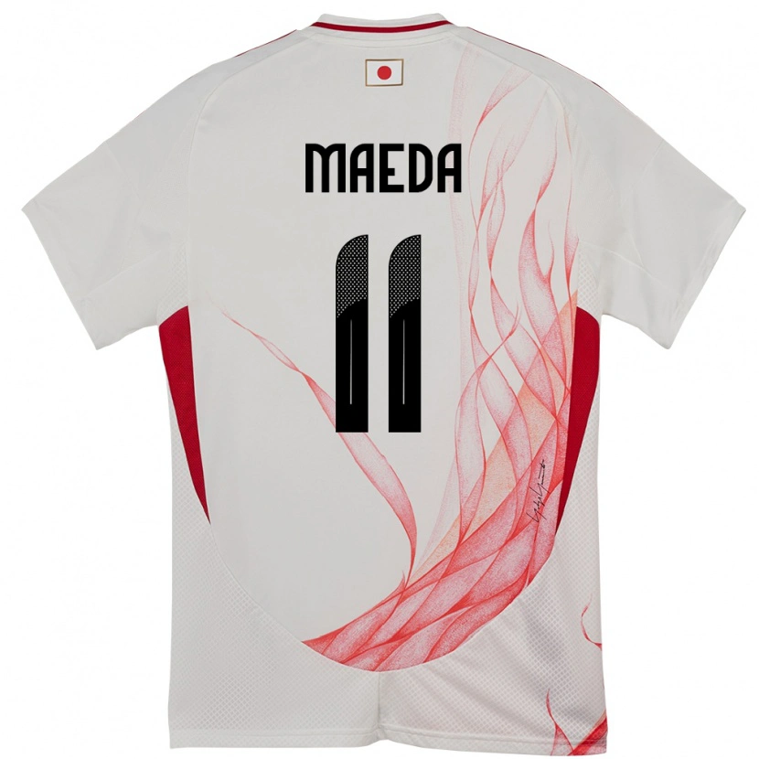 Danxen Pánské Japonsko Daizen Maeda #11 Bílý Daleko Hráčské Dresy 24-26 Dres