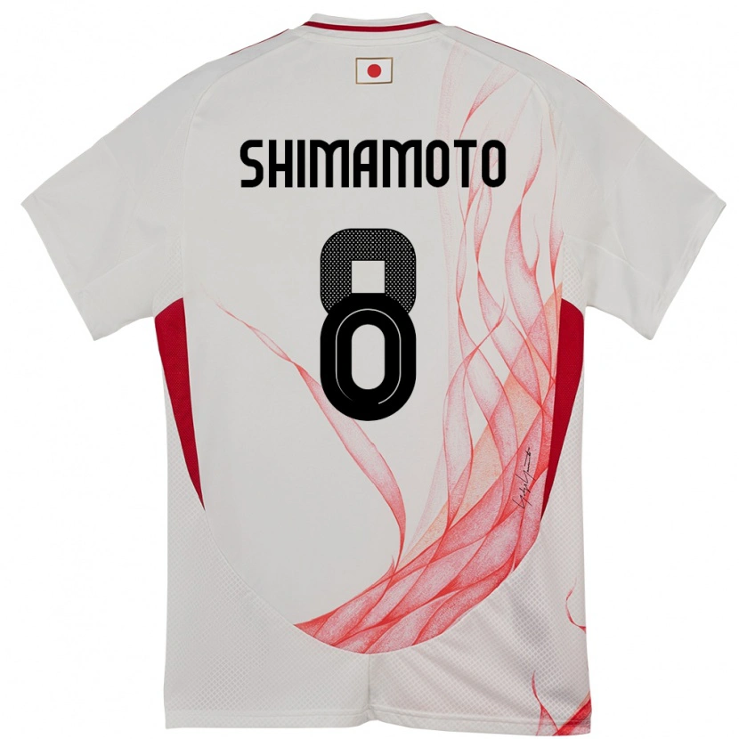 Danxen Pánské Japonsko Yudai Shimamoto #8 Bílý Daleko Hráčské Dresy 24-26 Dres