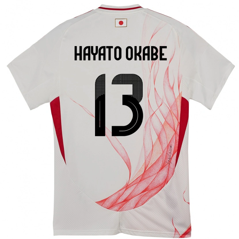 Danxen Pánské Japonsko Tariqkani Hayato Okabe #13 Bílý Daleko Hráčské Dresy 24-26 Dres