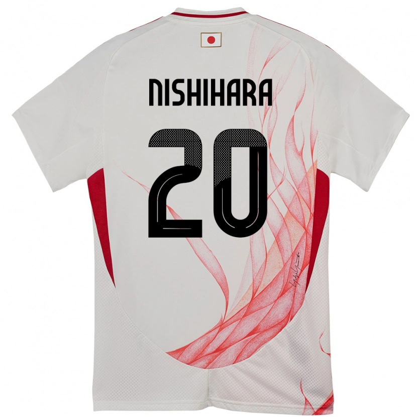 Danxen Pánské Japonsko Motoki Nishihara #20 Bílý Daleko Hráčské Dresy 24-26 Dres