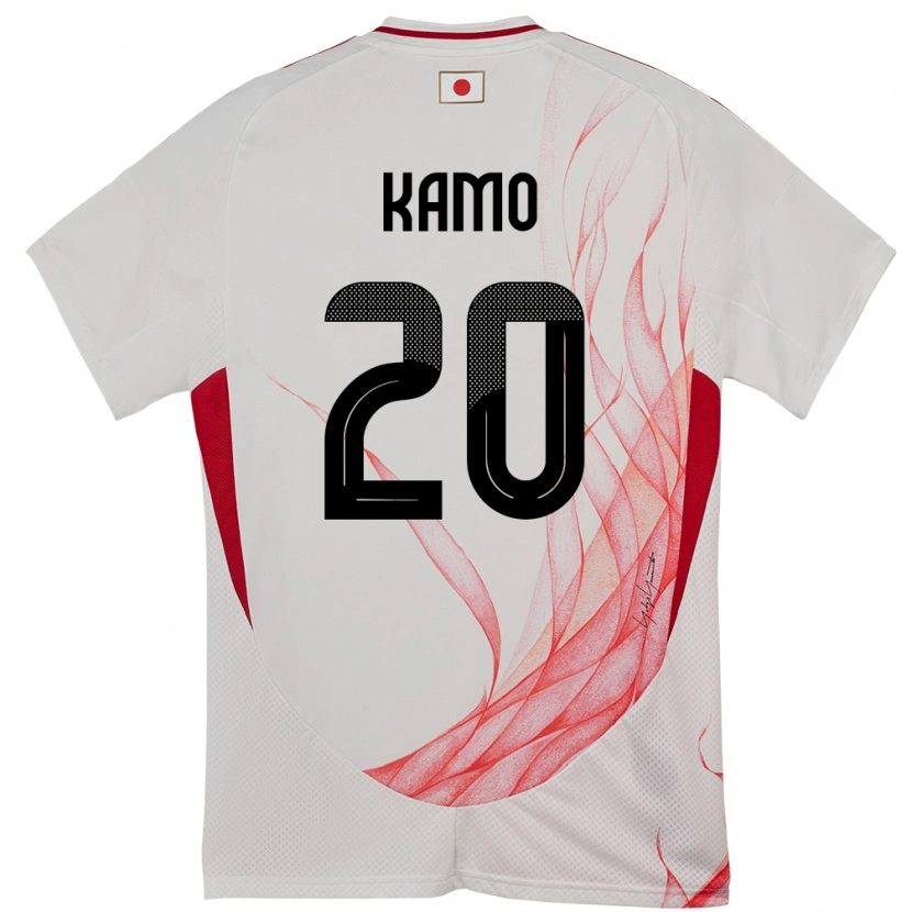 Danxen Pánské Japonsko Yuito Kamo #20 Bílý Daleko Hráčské Dresy 24-26 Dres