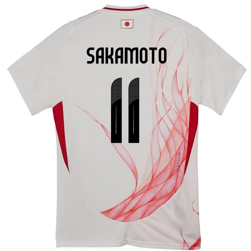 Danxen Pánské Japonsko Isa Sakamoto #11 Bílý Daleko Hráčské Dresy 24-26 Dres