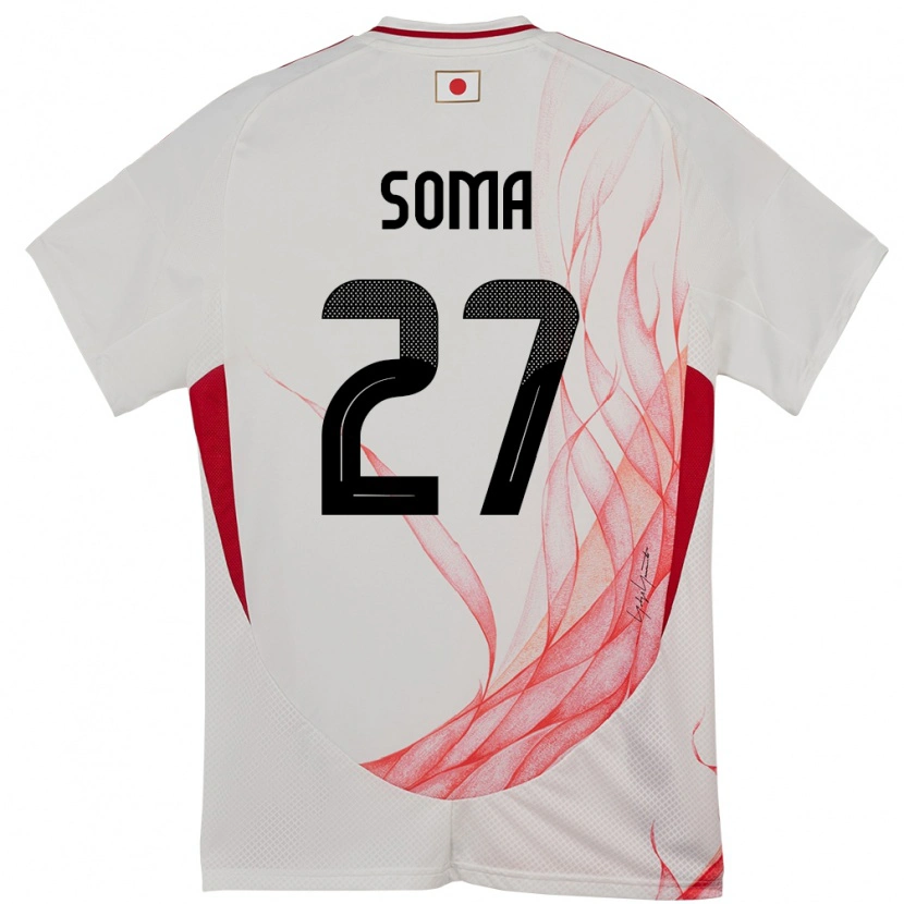 Danxen Pánské Japonsko Yuki Soma #27 Bílý Daleko Hráčské Dresy 24-26 Dres