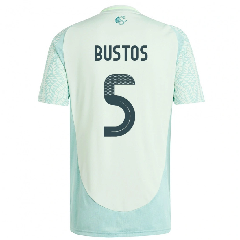 Danxen Pánské Mexiko César Bustos #5 Povlečení Zelené Daleko Hráčské Dresy 24-26 Dres