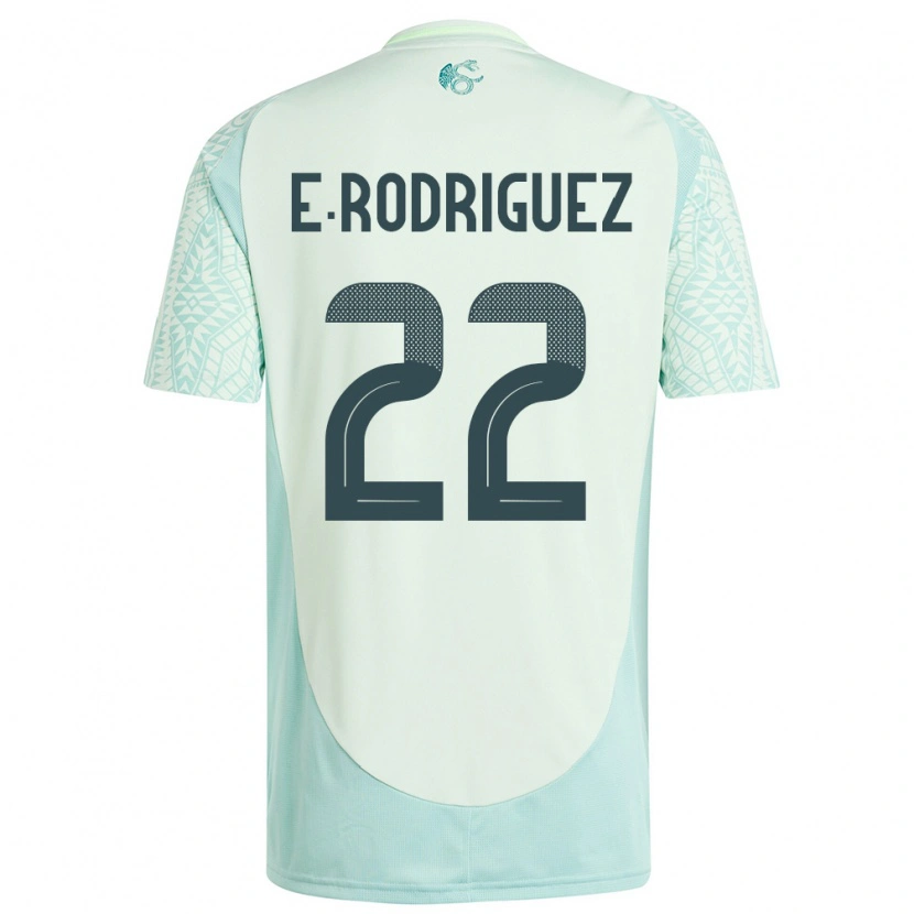 Danxen Pánské Mexiko Emi Rodríguez #22 Povlečení Zelené Daleko Hráčské Dresy 24-26 Dres