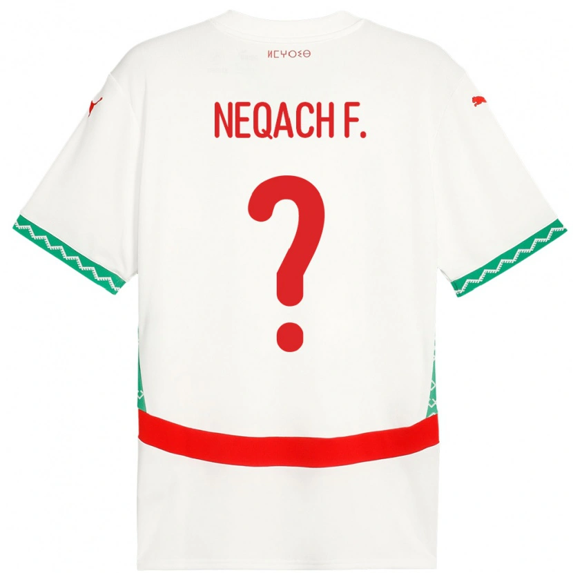 Danxen Pánské Maroko Aarón Neqach Fernández #0 Bílý Daleko Hráčské Dresy 24-26 Dres