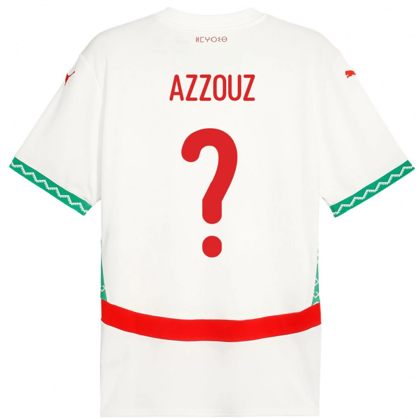 Danxen Pánské Maroko Youssef Azzouz #0 Bílý Daleko Hráčské Dresy 24-26 Dres