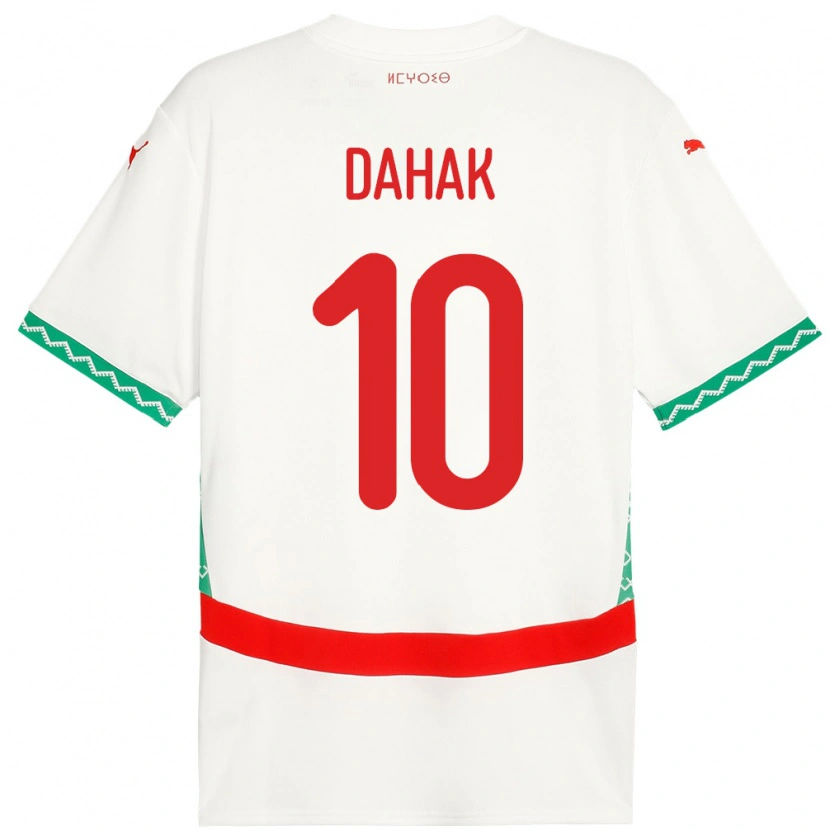 Danxen Pánské Maroko Mouad Dahak #10 Bílý Daleko Hráčské Dresy 24-26 Dres