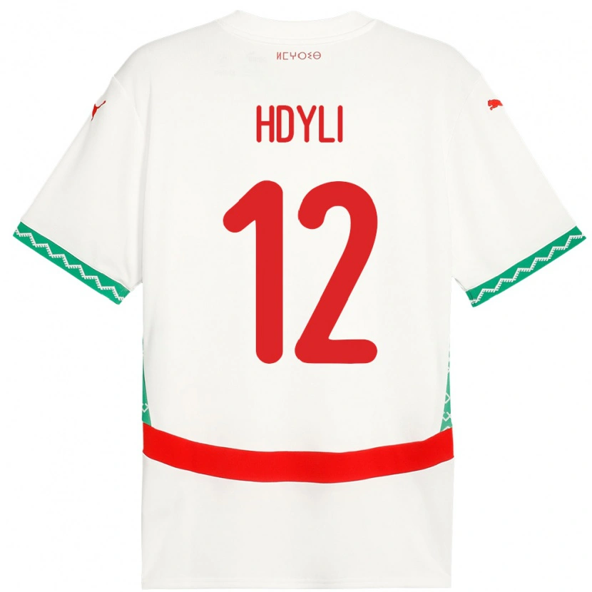Danxen Pánské Maroko Ayoub Hdyli #12 Bílý Daleko Hráčské Dresy 24-26 Dres