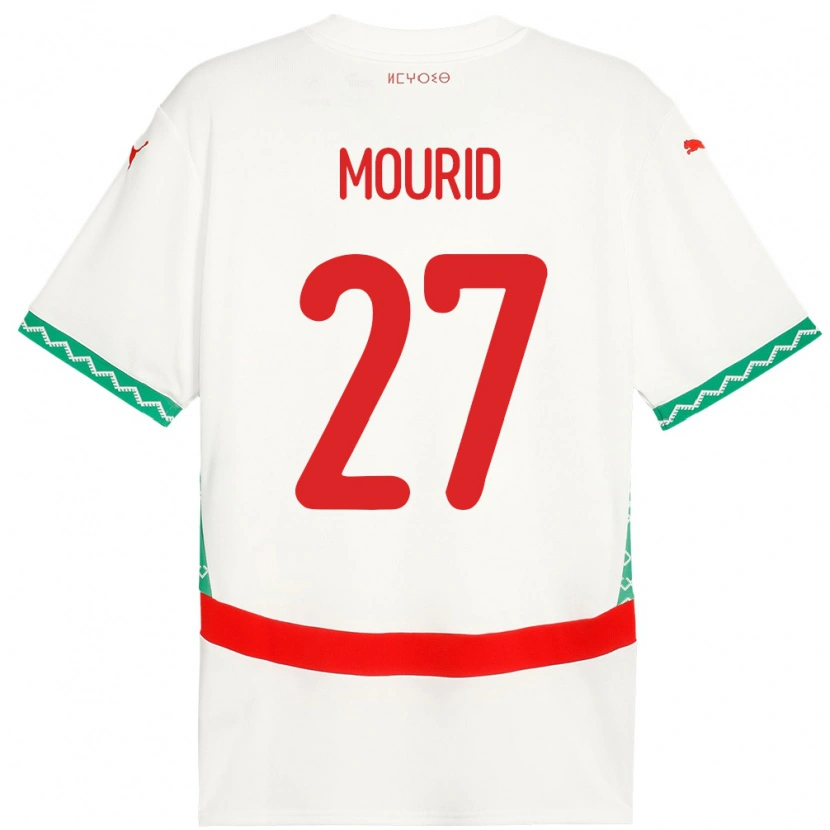 Danxen Pánské Maroko Aymane Mourid #27 Bílý Daleko Hráčské Dresy 24-26 Dres