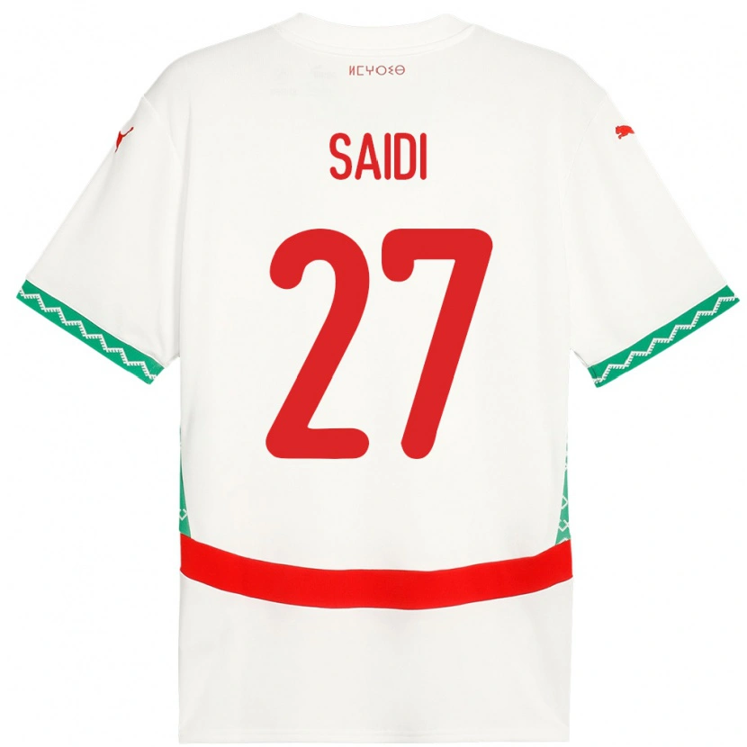Danxen Pánské Maroko Yahya Saidi #27 Bílý Daleko Hráčské Dresy 24-26 Dres