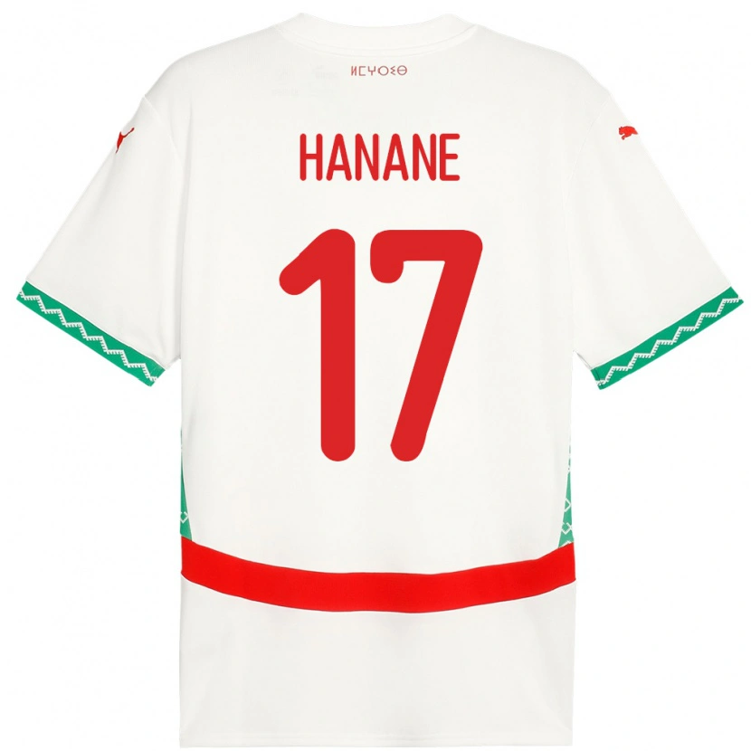 Danxen Pánské Maroko Hanane Ait El Haj #17 Bílý Daleko Hráčské Dresy 24-26 Dres