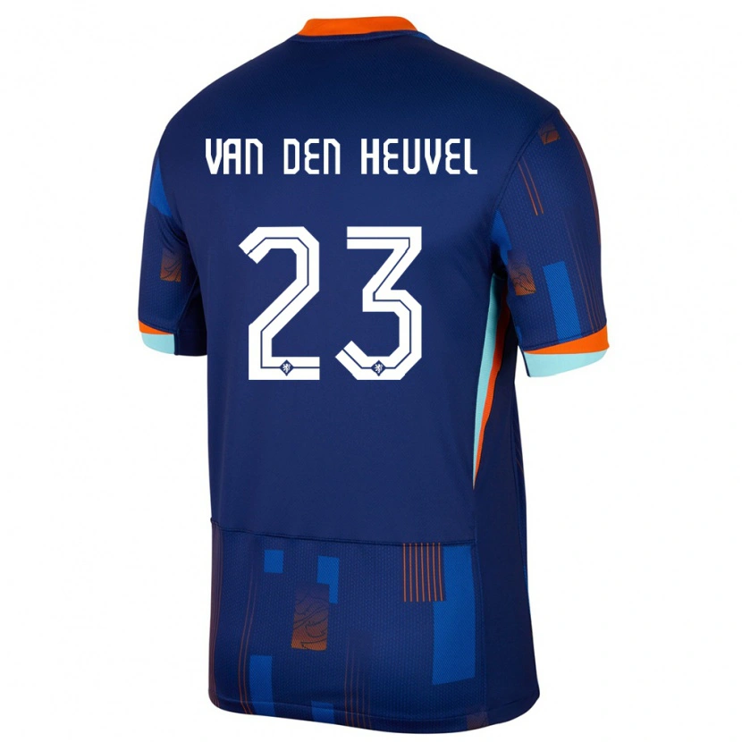 Danxen Pánské Nizozemsko Dani Van Den Heuvel #23 Modrý Daleko Hráčské Dresy 24-26 Dres